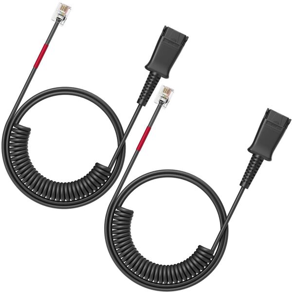 Wantek RJ9電話延長ケーブル 電話機受話器用コード 固定電話RJ9電話線