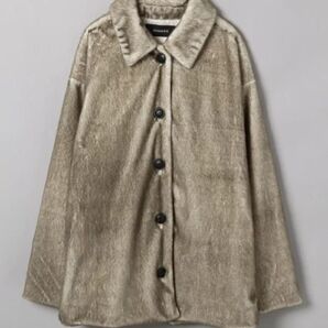 JEANASIS ファーハーフコート ベージュ 美品 ステンカラーコート