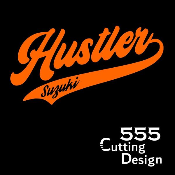 HUSTLER ハスラー レトロリボン カッティングステッカー