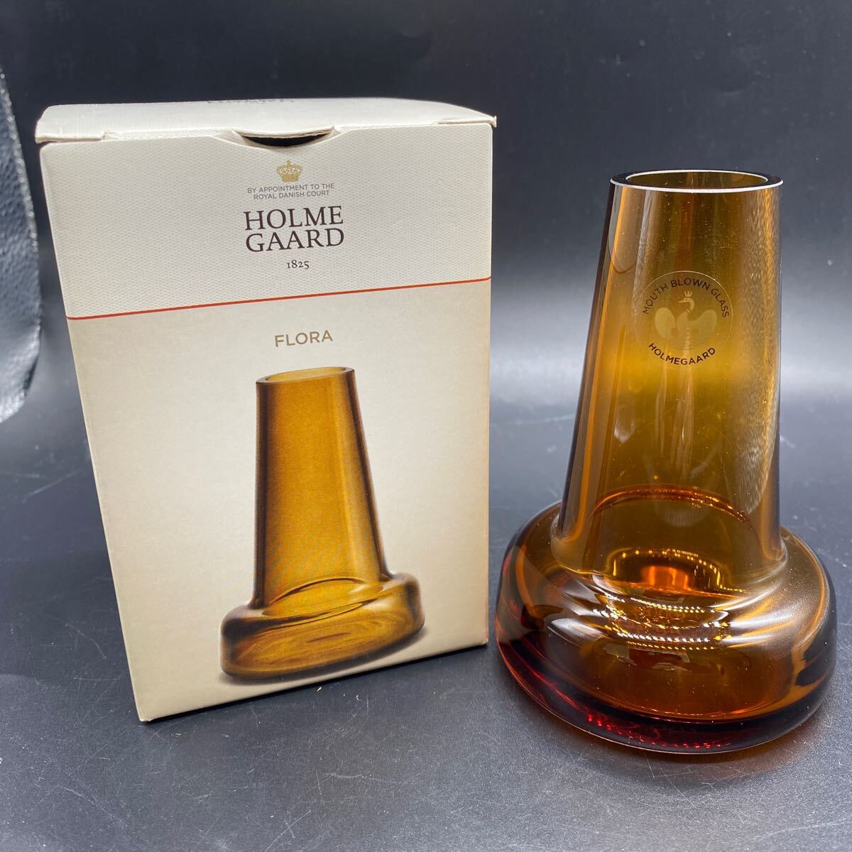 箱付き 新品・未使用品 Holmegaard ホルムガード フローラ Flora 花瓶 12㎝ ① no.140