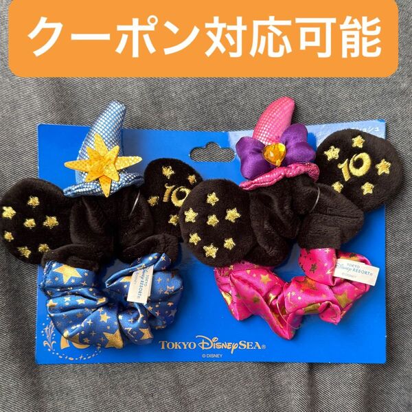 【未使用タグ付き】10周年 Be magical ディズニーシー アニバーサリー限定 シュシュ
