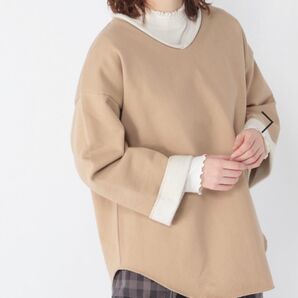 【 スタジオクリップ 】 プルオーバー 裏起毛 ベージュ