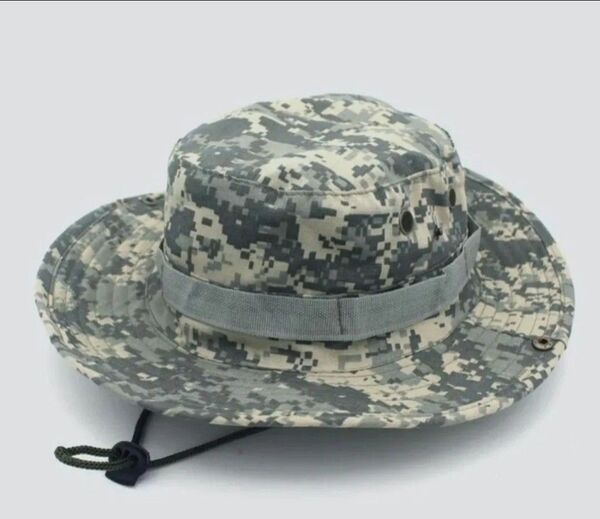 【新品】ミリタリーブーニーハット ACU迷彩 キャップ ジェットキャップ ブーニーハット グリーン ジャングルハット 米軍 海兵隊