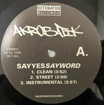 AKROBATIK / SAY YES SAY WORD / MILITANT RAW / LIVE_画像3