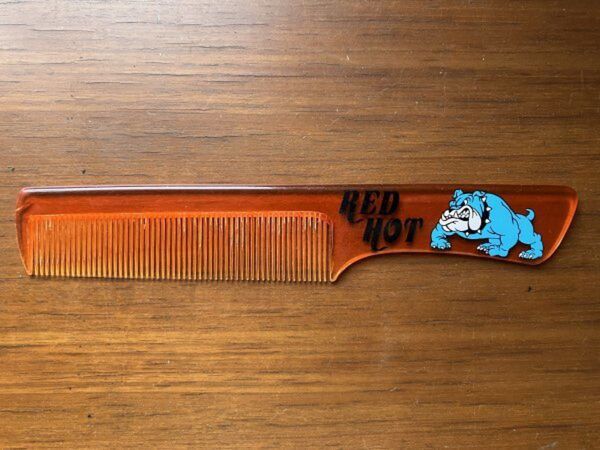 伝説のショップ 原宿「ラブミーテンダー」購入 ネオビンテージ「RED HOT」コーム クシ ロカビリー リーゼント 不良 ポマード