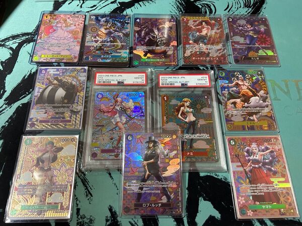 ワンピースカードゲーム和柄12枚セット ナミ・ウタPSA10 カード