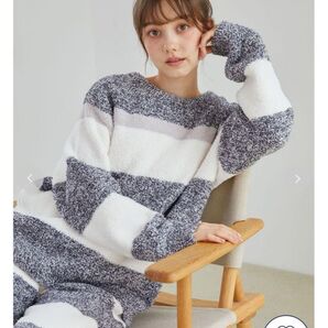 新作 ジェラートピケ ピンク パウダーメランジボーダープルオーバー