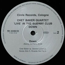 【独オリジナル】CHET BAKER LIVE IN THE SUBWAY CLUB DOWN チェットベイカー GERMANY盤_画像4