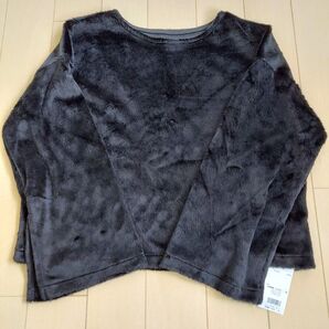 clear クリア ファー ブラック長袖 トップス Fサイズ 新品未使用 カットソー FREE トップス
