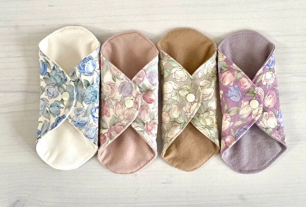 おりものライナー4枚セット、布ナプキン、布おりものシート