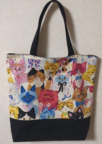 トートバッグ(ハンドメイド)KOKKAねこ柄