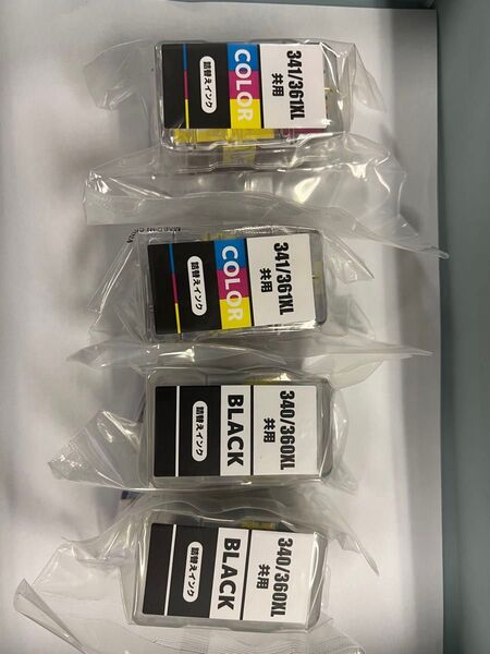 キヤノンBC-340/360XLBK と BC-341/361XL 染料 4色セット 詰替えインク
