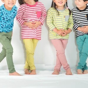 新品 3can4on らく伸びストレッチフルレングスパンツ ブルー(092) 14(140cm) 定価2189円