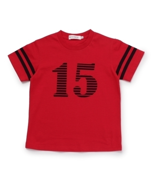 新品 THE SHOP TK 15ナンバリングTシャツ レッド 14(140cm)