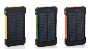 パワーバンクケース充電器　リチューム電池　606090　キットボックス　LEDデュアルUSBポート　ソーラーパネル　ブルー　即納可能