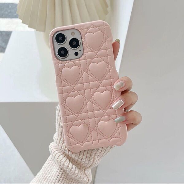 新品入荷 ハート おしゃれ iPhone16Promaxスマホケース 韓国 可愛い 高級感 大人気 アイフォーンカバー ピンク