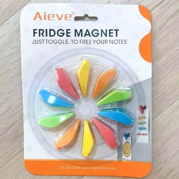 Aieve 超強力マグネットピン マグネットフック 5色 10個セット