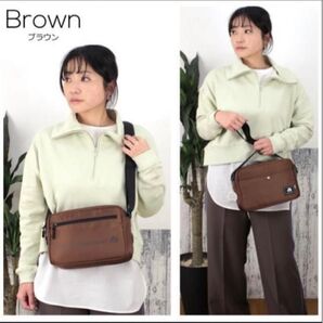 新品 未使用 スカンジナビアン ショルダー ユニセックス サコッシュ ブラウン 大容量 ワンショルダーバッグ ショルダーバッグ