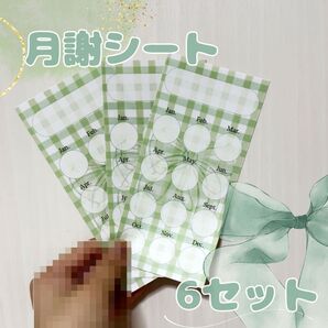 *・月謝シート6枚セット入り 家計管理 積立シート *°