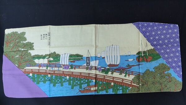 浮世絵手ぬぐい ガーゼてぬぐい 名物江戸百景 隅田川