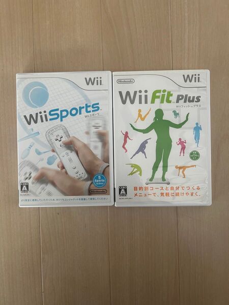Wiiソフト2本まとめて wiiフィットプラス wiiスポーツ 長期保管 動作未確認 現状渡し