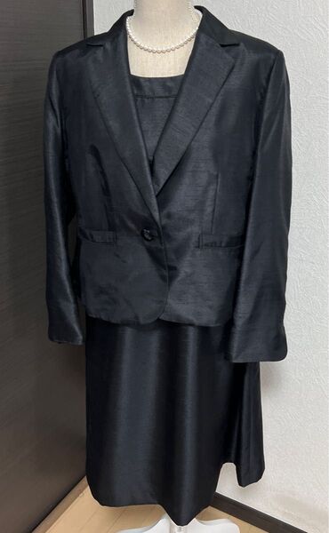 FESMY 大きいサイズ ワンピーススーツ 黒 ブラック 19号 セットアップ