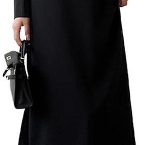 ワンピース レディース ロング ゆったり ブラック 春夏秋