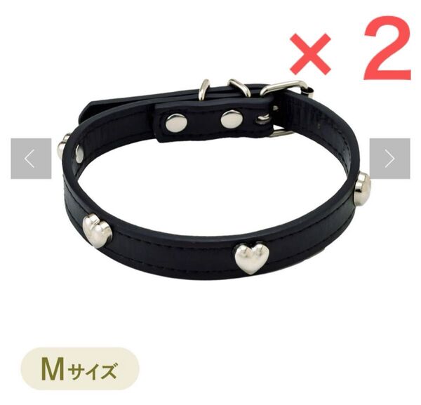 3coins スリーコインズ ペット用 ハート首飾り Mサイズ 黒 首輪 リード