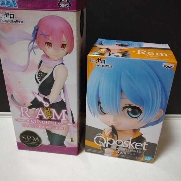 スーパープレミアムフィギュア ラム くのいち-飛-Ver. レム ゼロから始める異世界生活 フィギュア