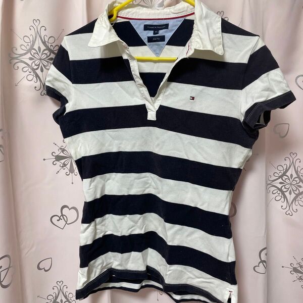 ポロシャツ ボーダー 半袖ポロシャツ TOMMYHILFIGER