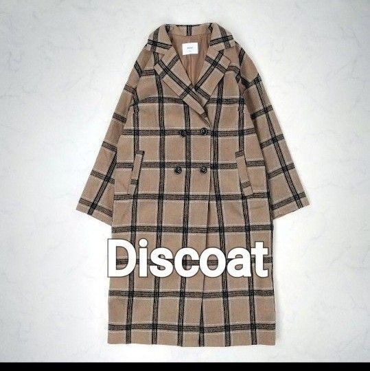 Discoat/ディスコート チェスターコート アウター チェック柄 ロングコート M