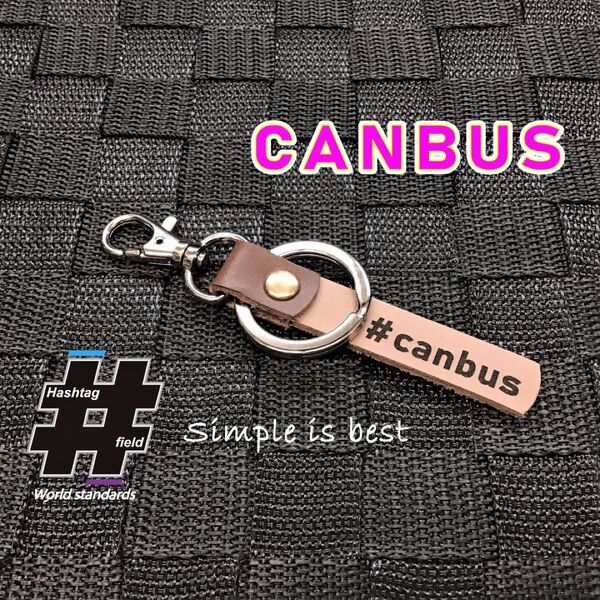 #CANBUS 本革ハンドメイド ハッシュタグキーホルダー キャンバス ダイハツ