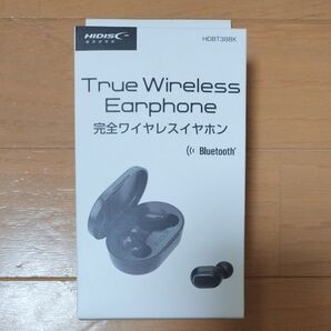 完全ワイヤレスイヤホン ブラック Bluetooth HDBT38BK 緩衝材なし、簡易包装にて発送
