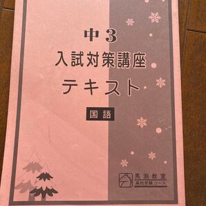 馬渕入試対策講座テキスト 国語 中3