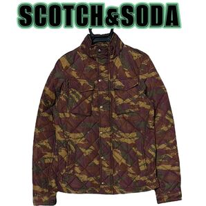Scotch&Soda ナイロン キルティング ジャケット カモフラ柄 中綿