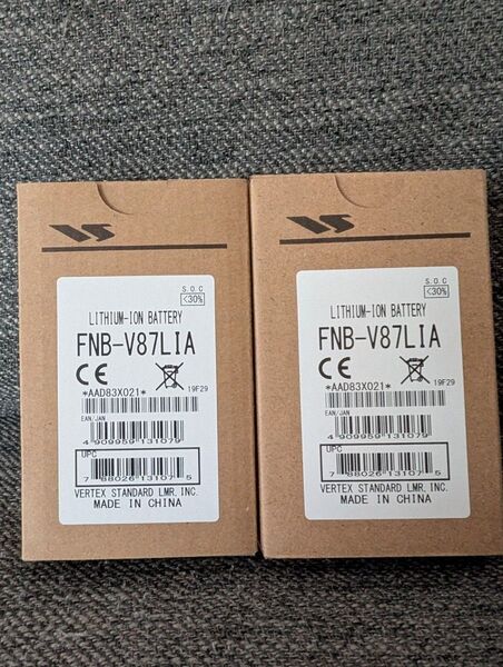 未使用品 スタンダード リチウムイオンバッテリー FNB-V87LIA 2個セット VXD450U VXD20