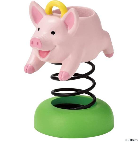 こぶた ペン立て かわいい ◎ スタンド オフィス デスク ◎ 豚 ブタ スプリング 小物 収納 置物 オブジェ インテリア プレゼント