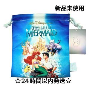 【新品】ディズニー リトルマーメイド アリエル ポーチ 巾着 小物入れ フランダー セバスチャン アースラ エリック トリトン