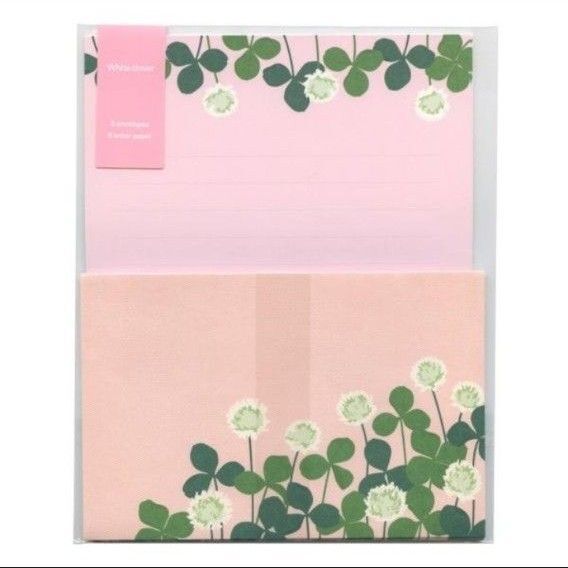 完売品 デルフォニクス レターセット(フラワー・シロツメクサ) 花柄 スミス Smith 手紙