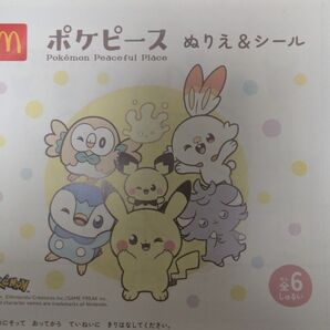 ポケピース ぬりえ&シール3枚組 ポケモンメザスタ2枚組