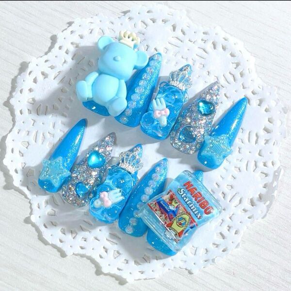 No.79 派手ネイル ギャルネイル ゴテゴテネイル ロングネイル お菓子ネイル