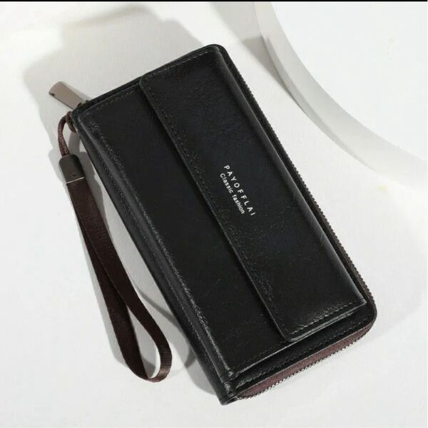 メンズ 長財布 セカンドバッグ レザー 厚手