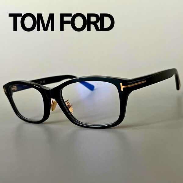 トムフォード メガネ アジアンフィット TOM FORD トレンド スクエア ブラック ゴールド 黒 金 メンズ レディース 新品 ブルーライトカット