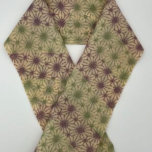 F22【新品】着物半襟 モスリン 生成色・淡パープル・グリーン色 毛100% 半衿