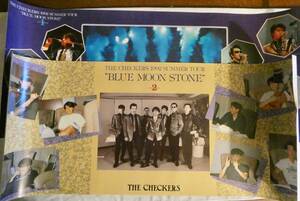 チェッカーズ ポスター1992 SUMMER TOUR BLUE MOON STONE 藤井郁弥 藤井尚之 武内享 高杢禎彦 大土井裕二 鶴久政治 徳永善也 藤井フミヤ