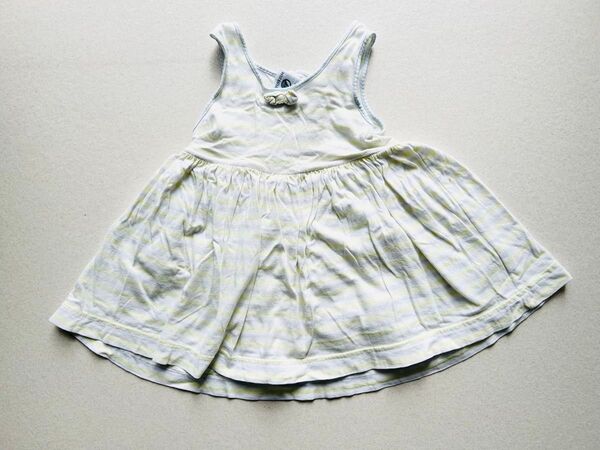 【サイズ70】【PETIT BATEAU】プチバトーのボーダーチュニックワンピース