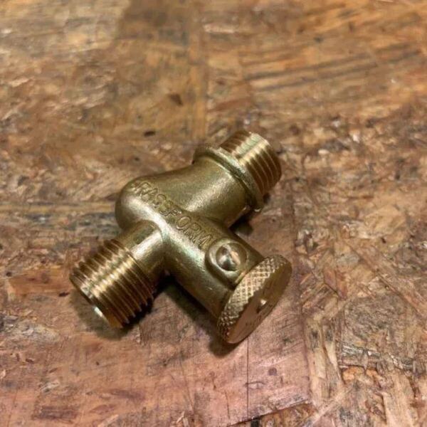 ワッセル フューエルコック 真鍮製 1/4×1/4 ビンテージ タンク トライアンフ BSA ノートン ビンテージ (WW73074)