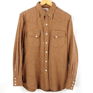 ■BONCOURA ボンクラ / FLANNEL WESTERN SHIRTS / コットン フランネル 千鳥格子 / ウエスタンシャツ size 36 / 日本製 / メンズ