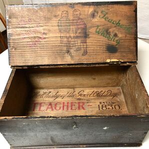 Teacher's whiskey アンティークウッドボックス