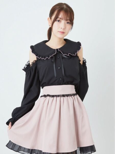【通販即完売】Ank Rouge 肩開きブラウス